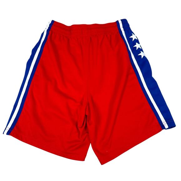 Nike Engineered NBA Philadelphia 76ers Basketball Shorts Mens Medium 34 Red Blue - Picture 2 of 11